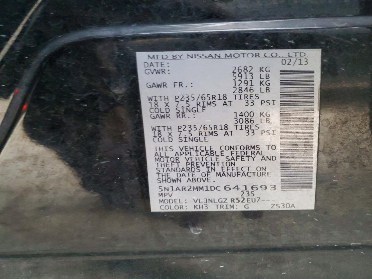 2013 NISSAN PATHFINDER
