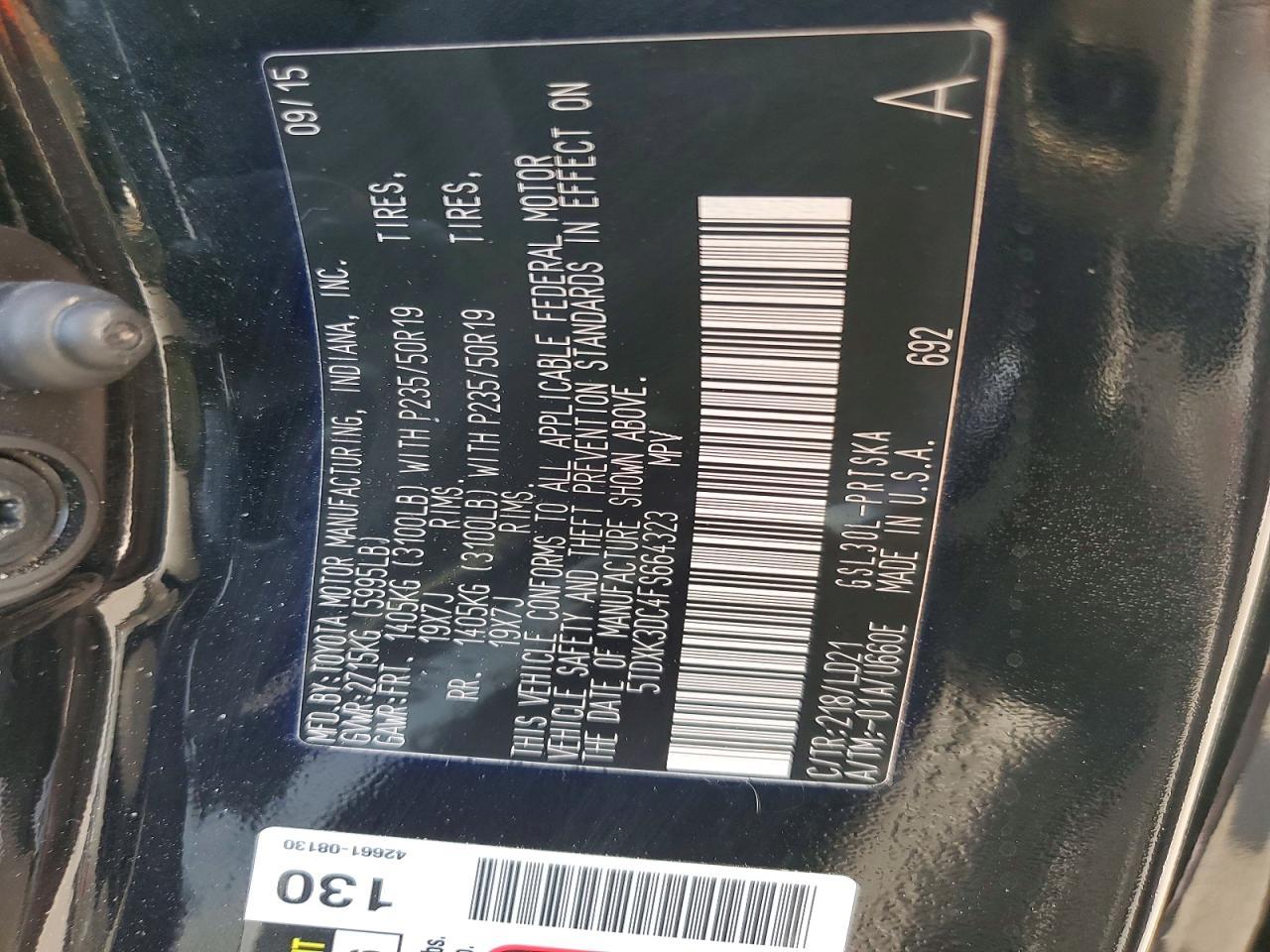 2015 TOYOTA SIENNA