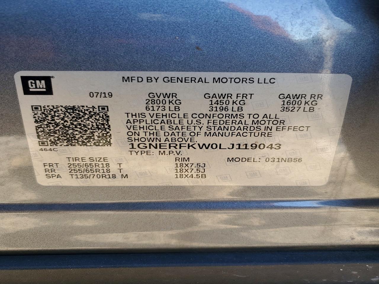2020 CHEVROLET TRAVERSE