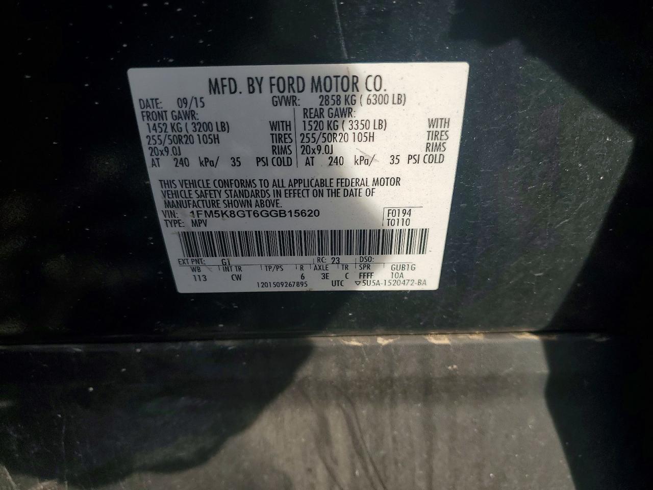 2016 FORD Explorer Sport Trac