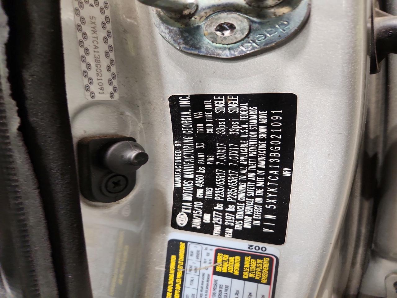 2011 KIA SORENTO