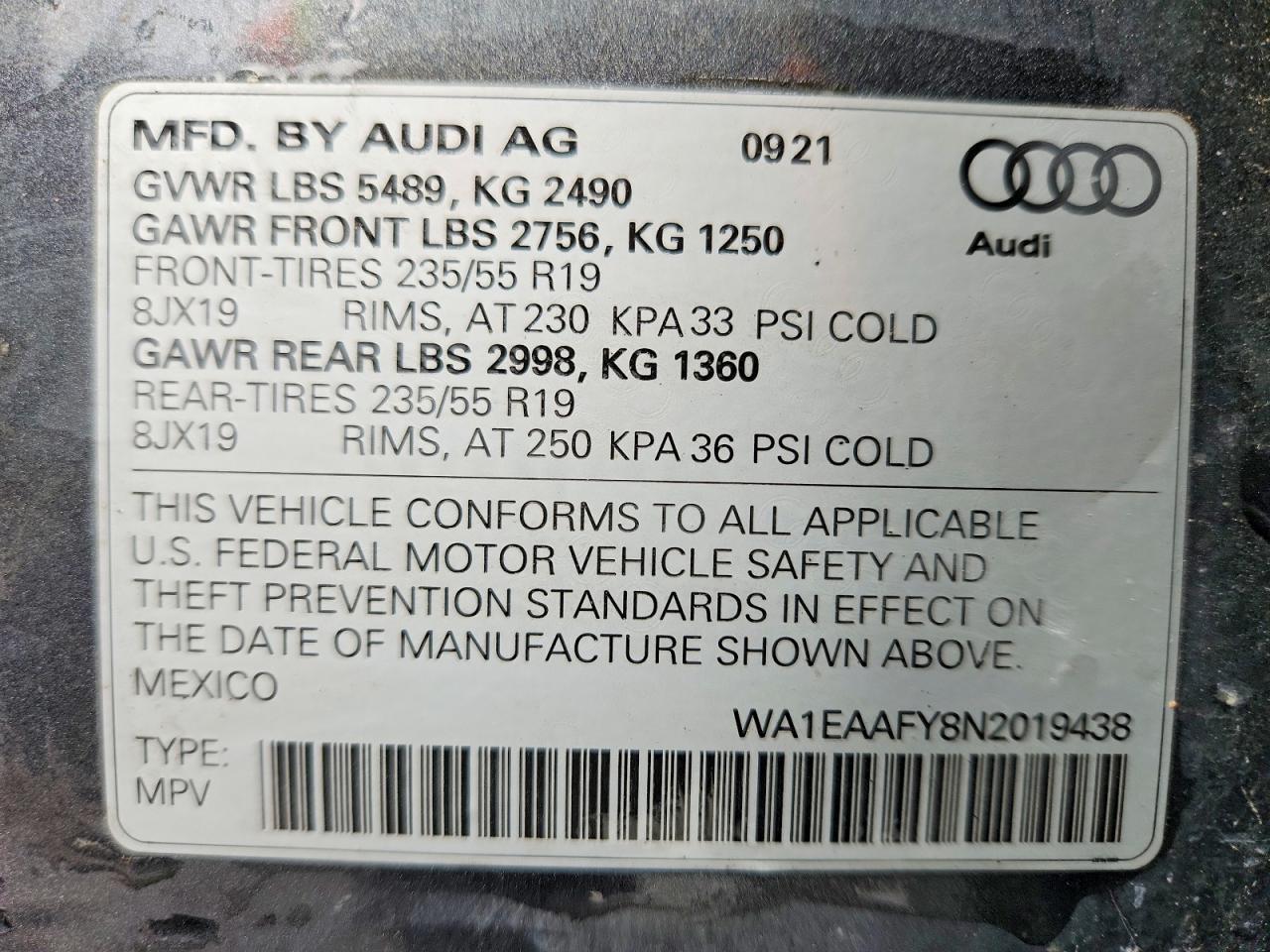 2022 AUDI Q5