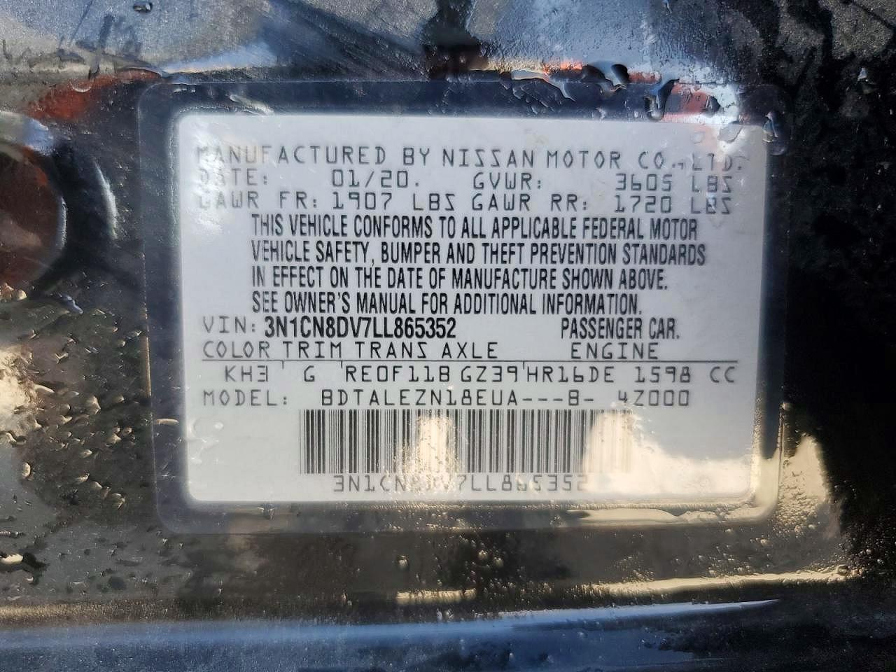 2020 NISSAN VERSA