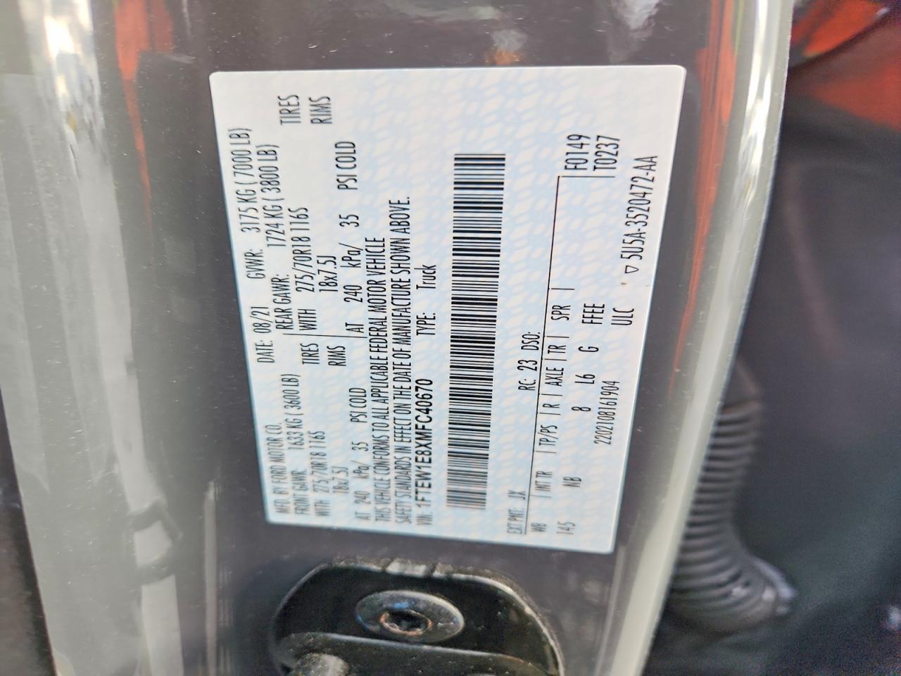 2021 FORD F-150