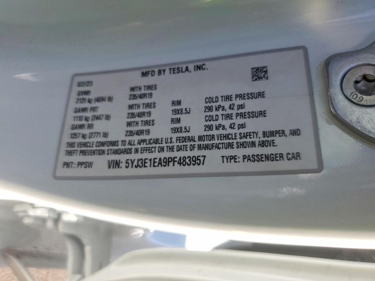 2023 TESLA MODEL 3