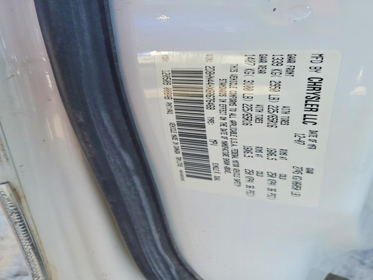 2008 DODGE GRAND CARAVAN
