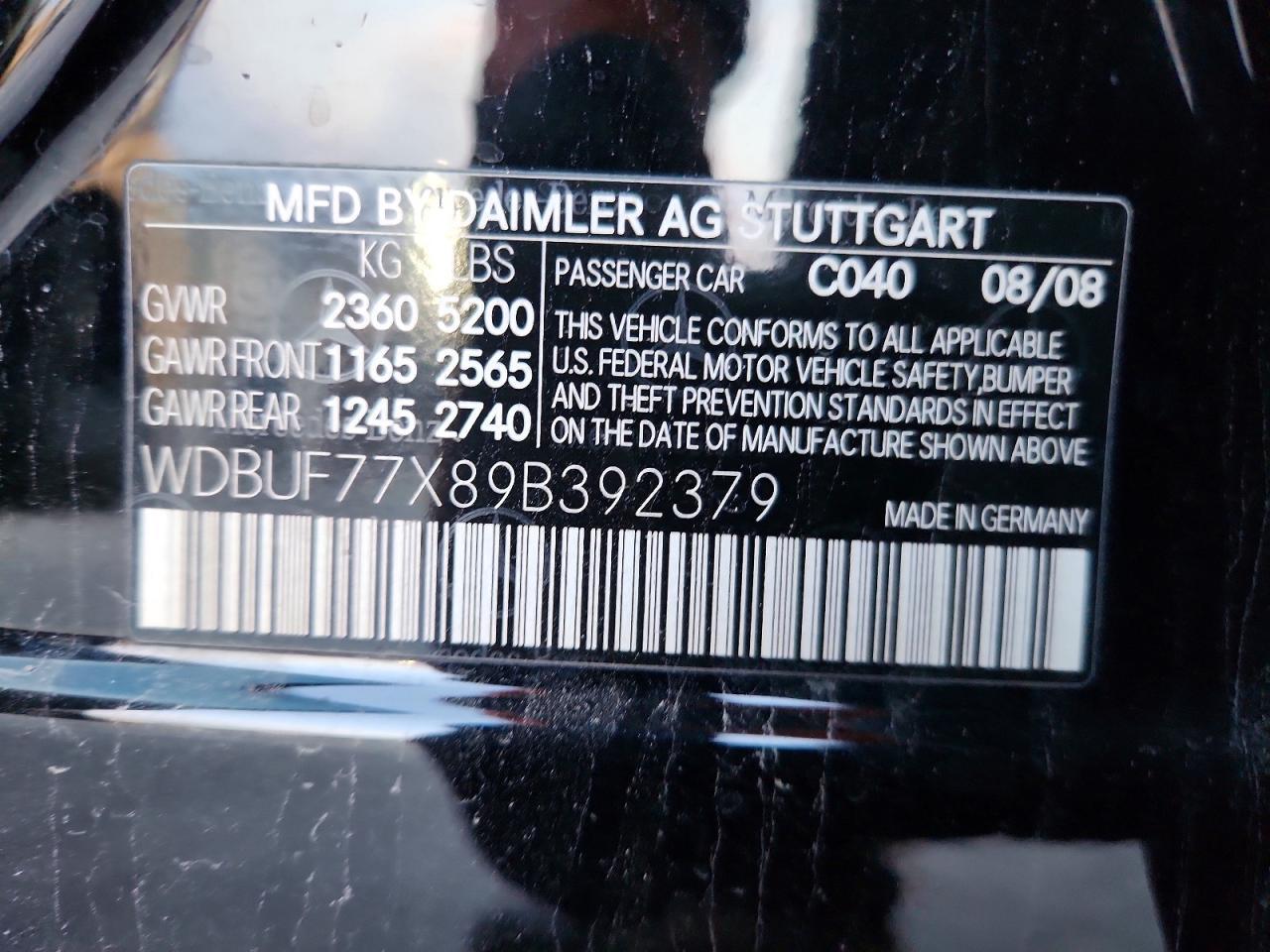 2009 MERCEDES-BENZ E-Class
