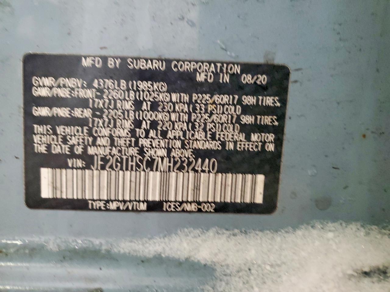 2021 SUBARU Crosstrek