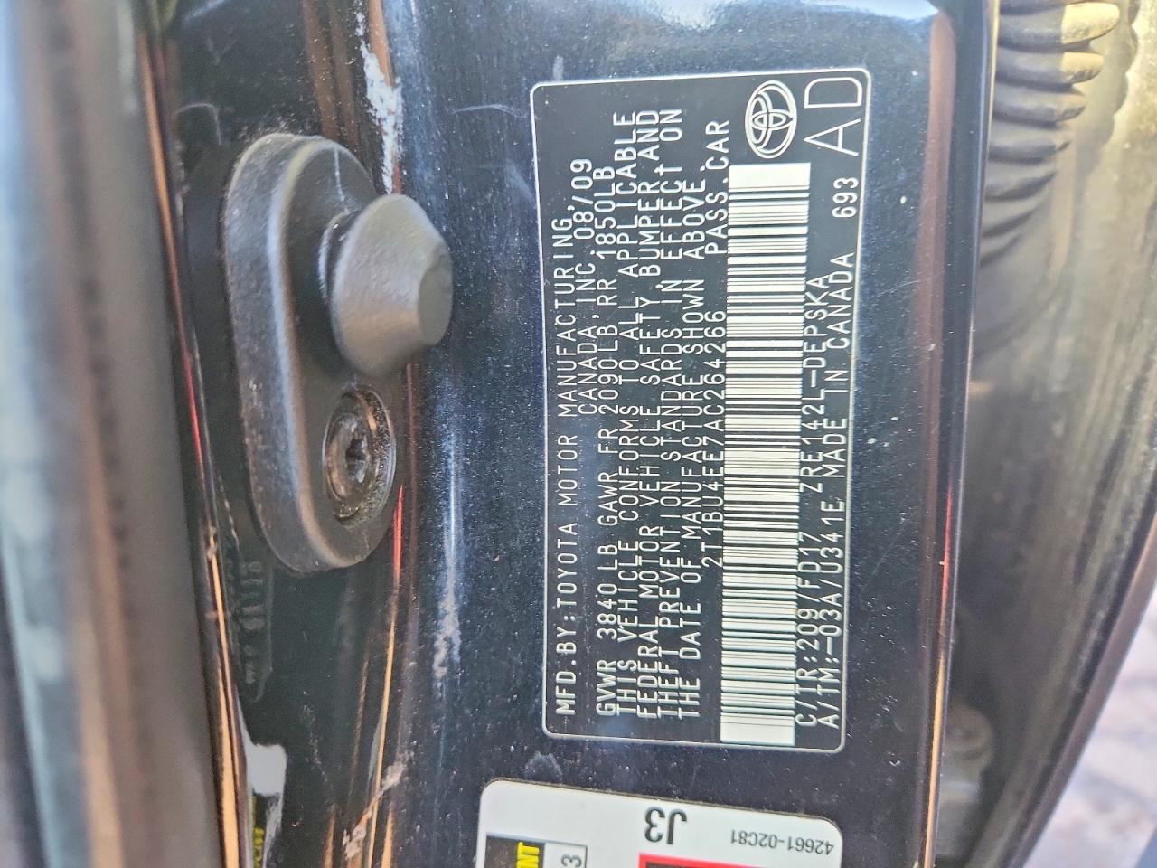 2010 TOYOTA COROLLA