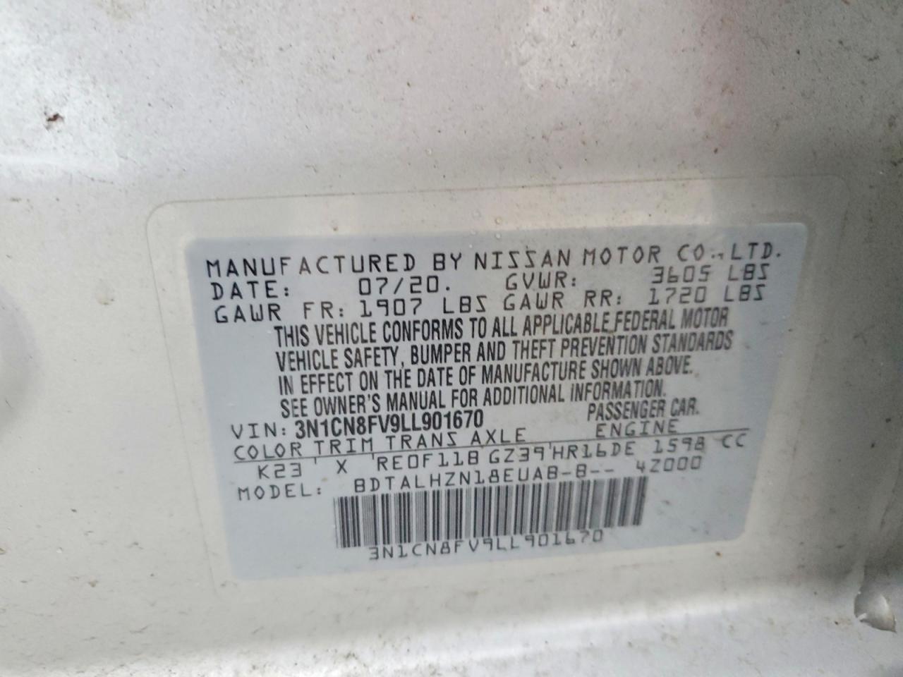 2020 NISSAN VERSA