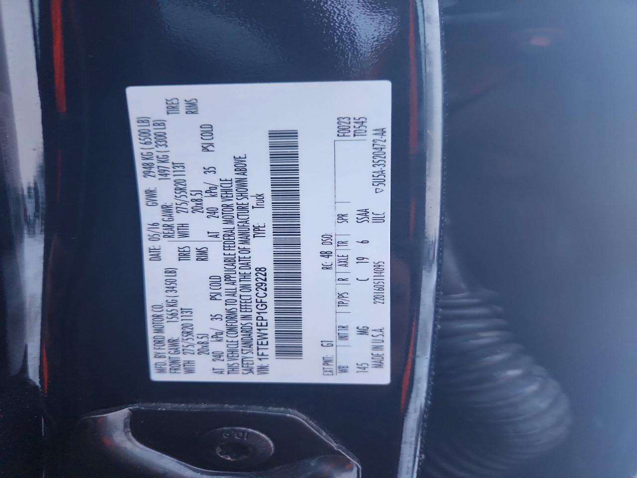 2016 FORD F-150