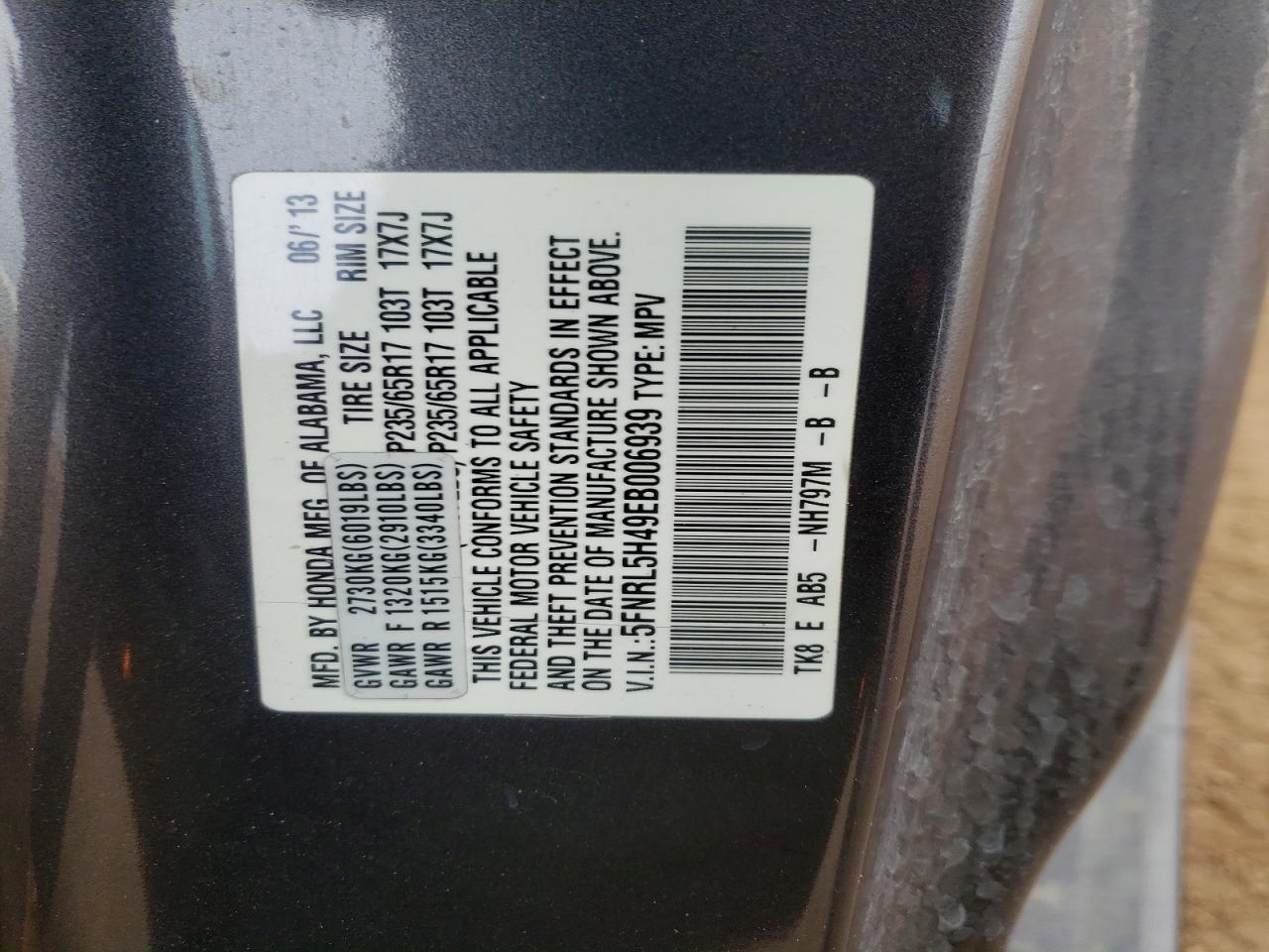 2014 HONDA ODYSSEY