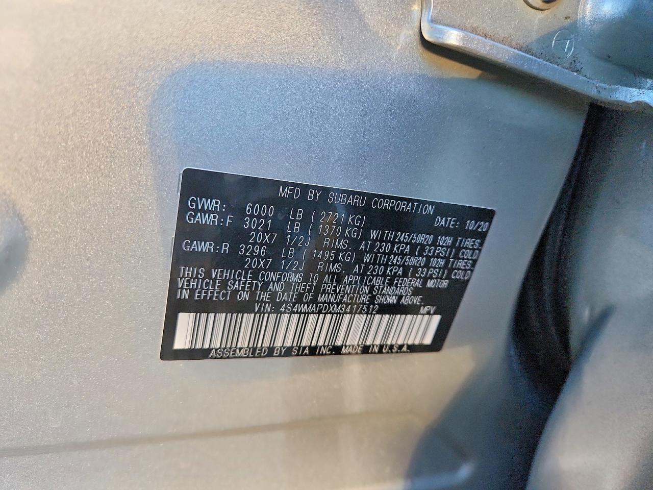 2021 SUBARU Ascent
