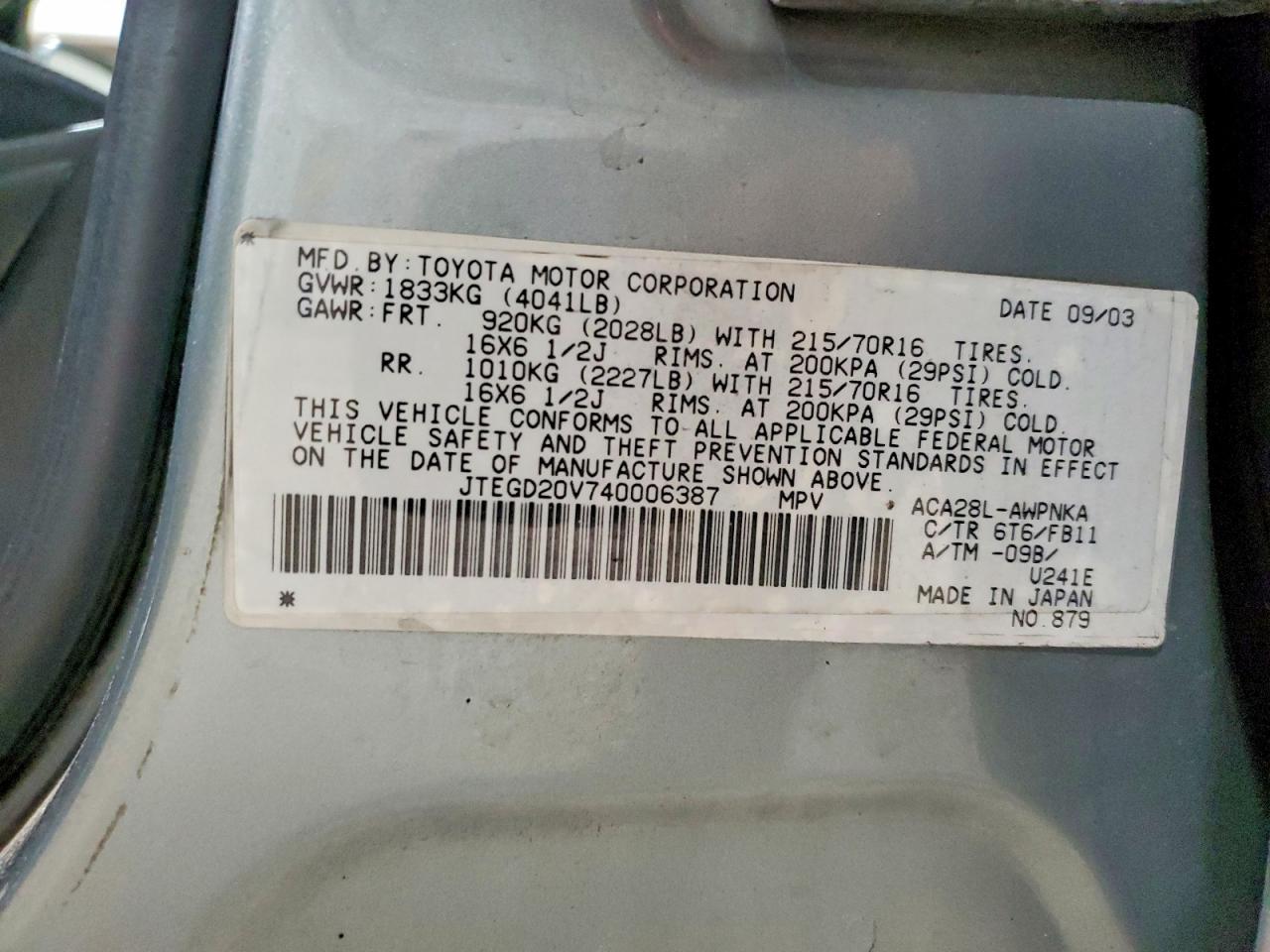 2004 TOYOTA RAV4