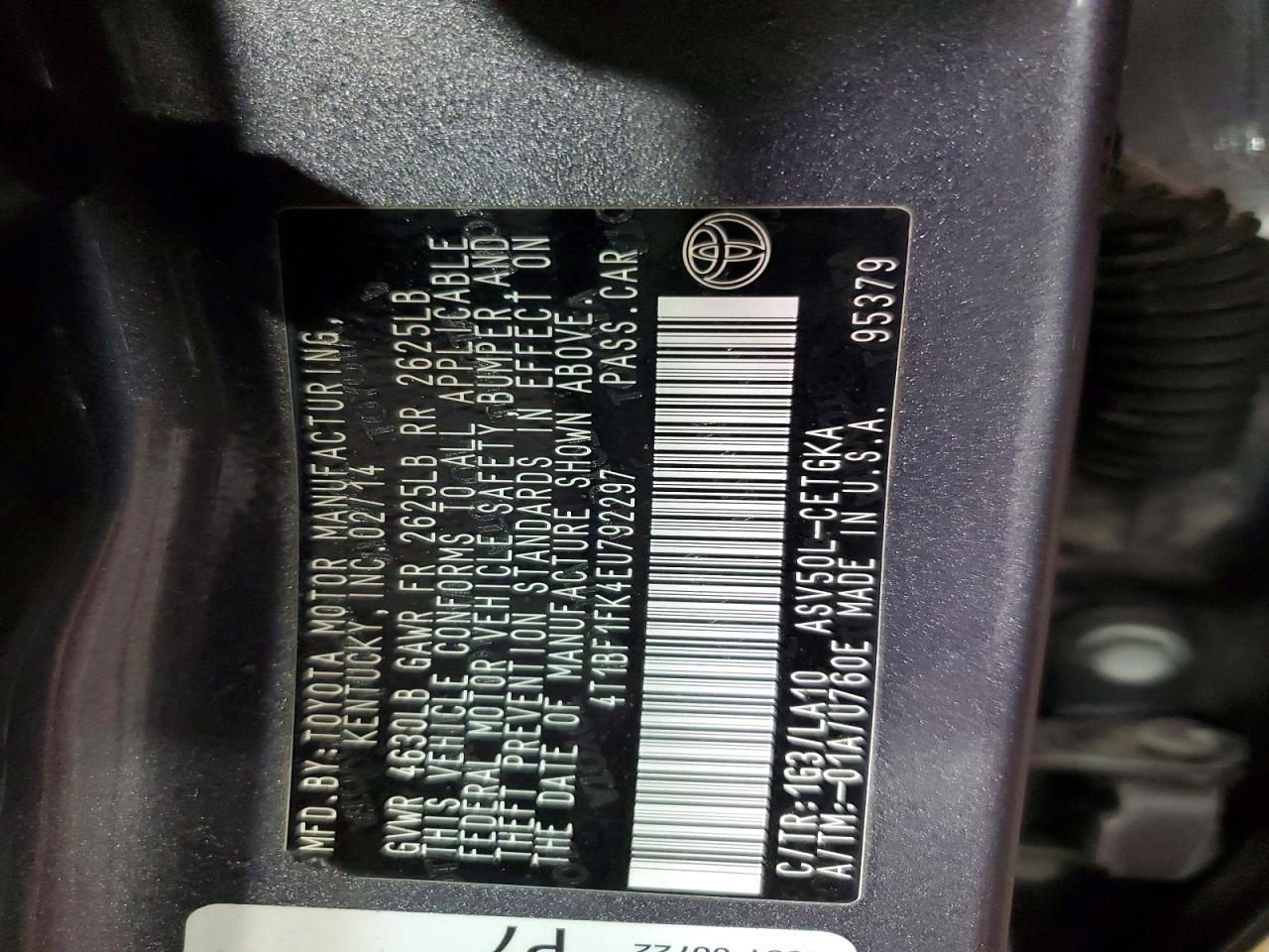 2014 TOYOTA CAMRY