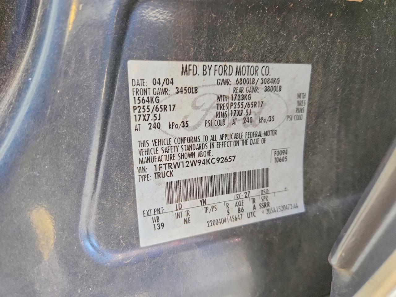 2004 FORD F-150