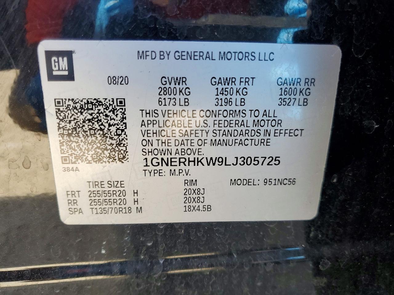 2020 CHEVROLET TRAVERSE
