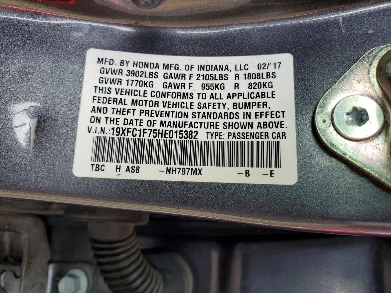 2017 HONDA CIVIC