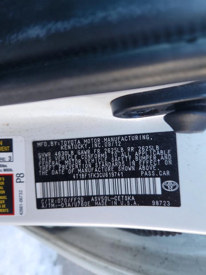 2012 TOYOTA CAMRY