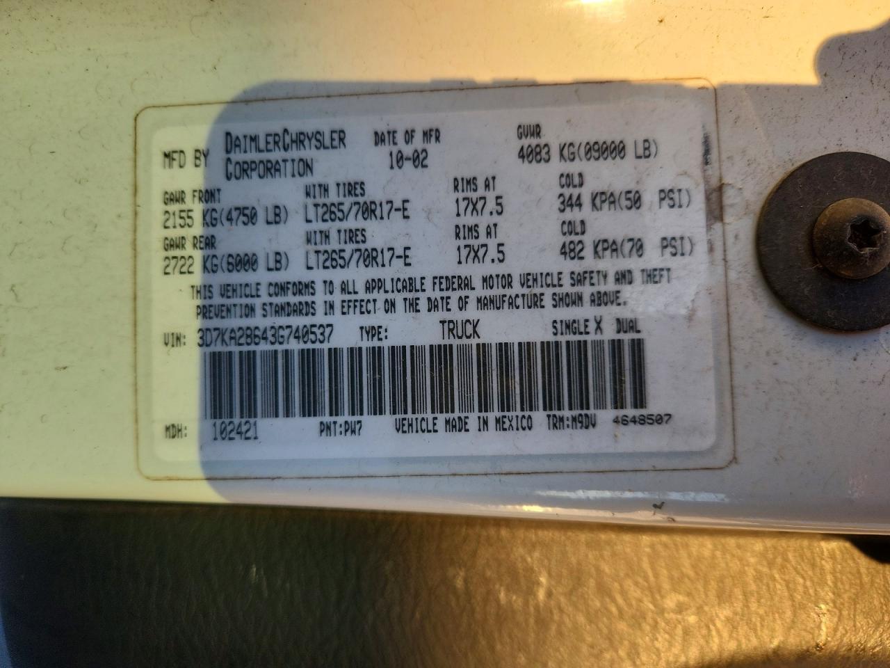 2003 DODGE Ram 2500