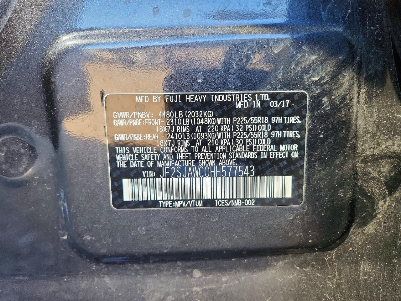 2017 SUBARU FORESTER