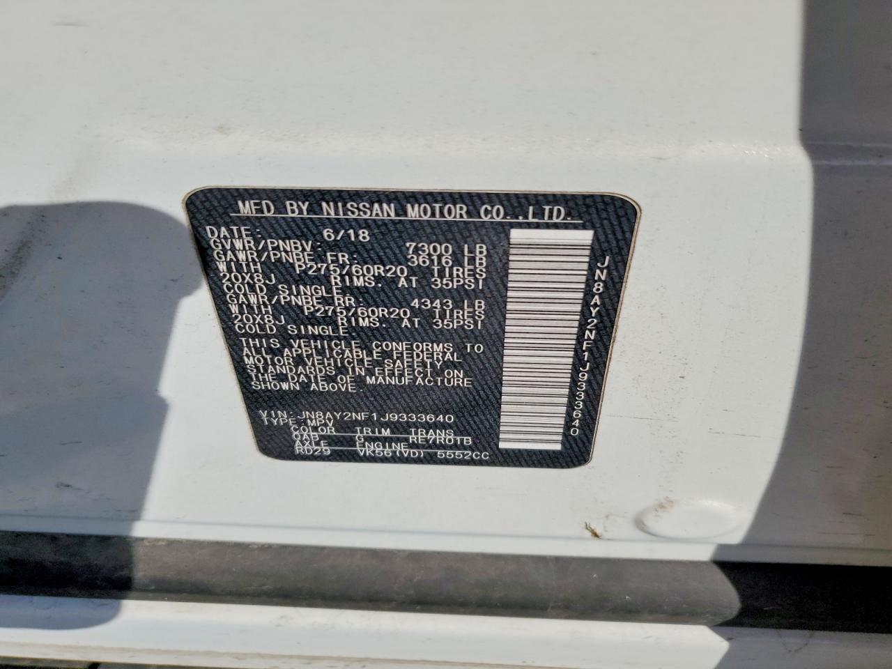 2018 NISSAN Armada