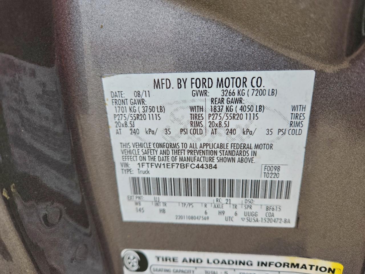 2011 FORD F-150