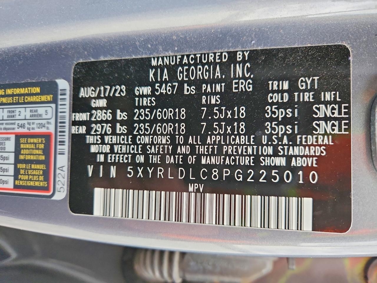 2023 KIA SORENTO