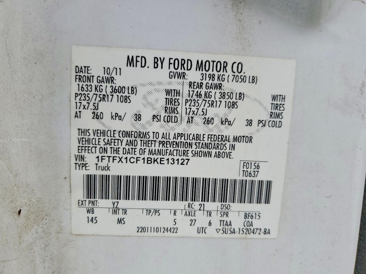 2011 FORD F-150