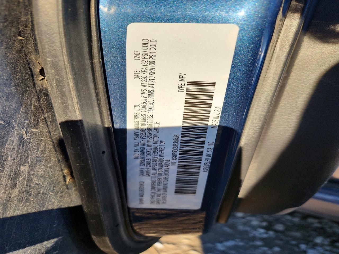 2008 SUBARU Outback