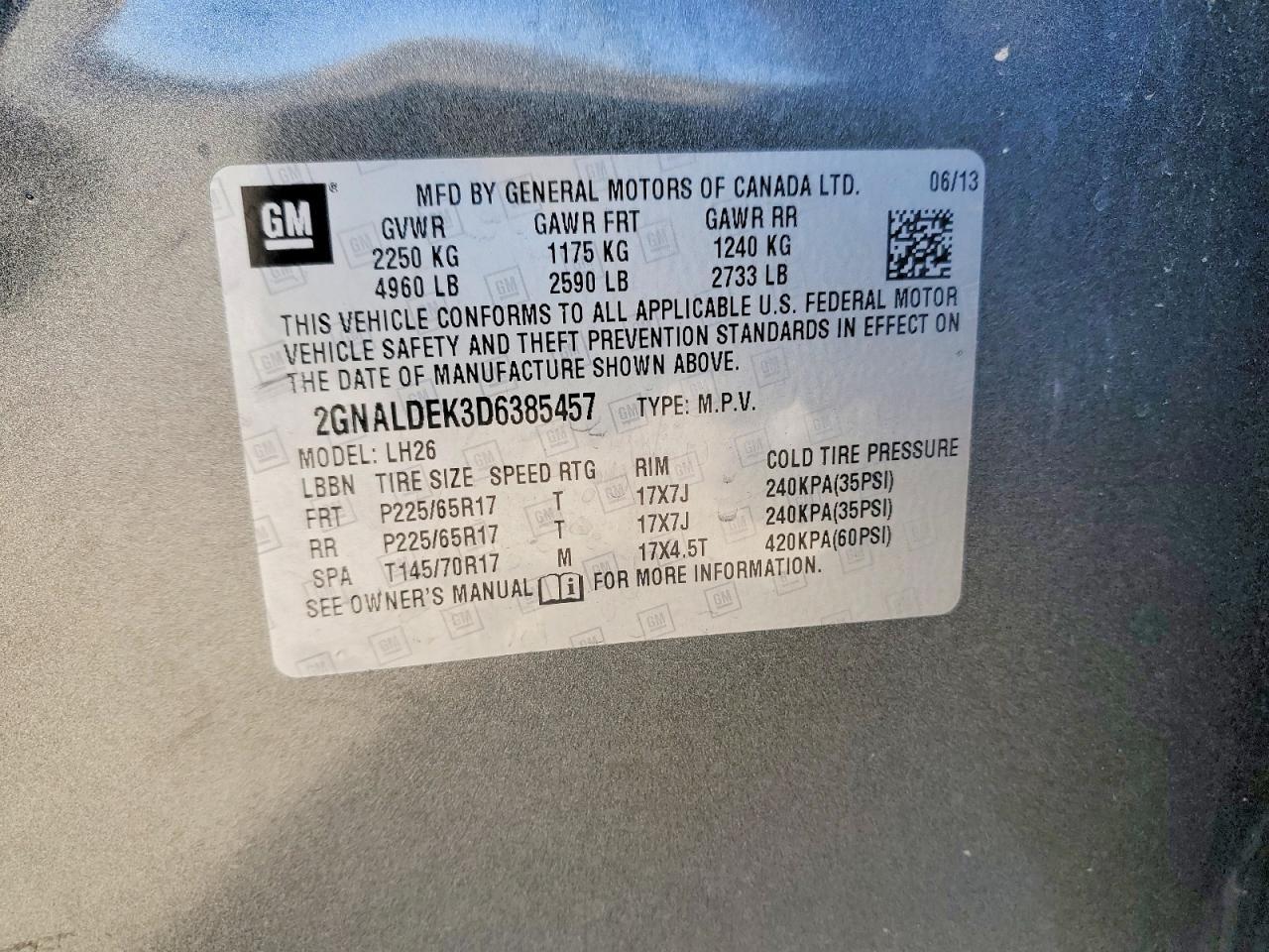 2013 CHEVROLET EQUINOX