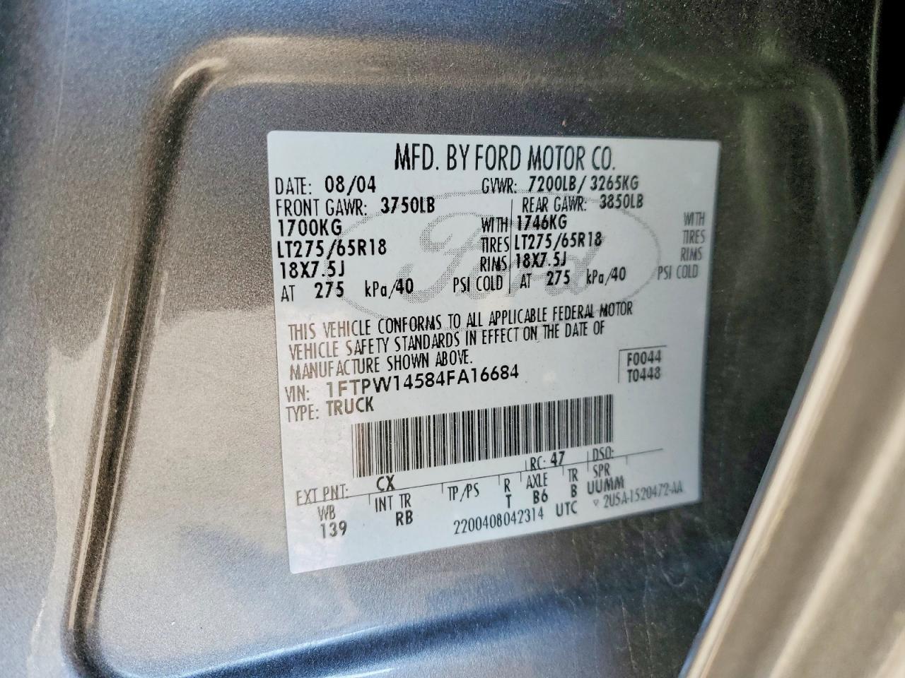 2004 FORD F-150