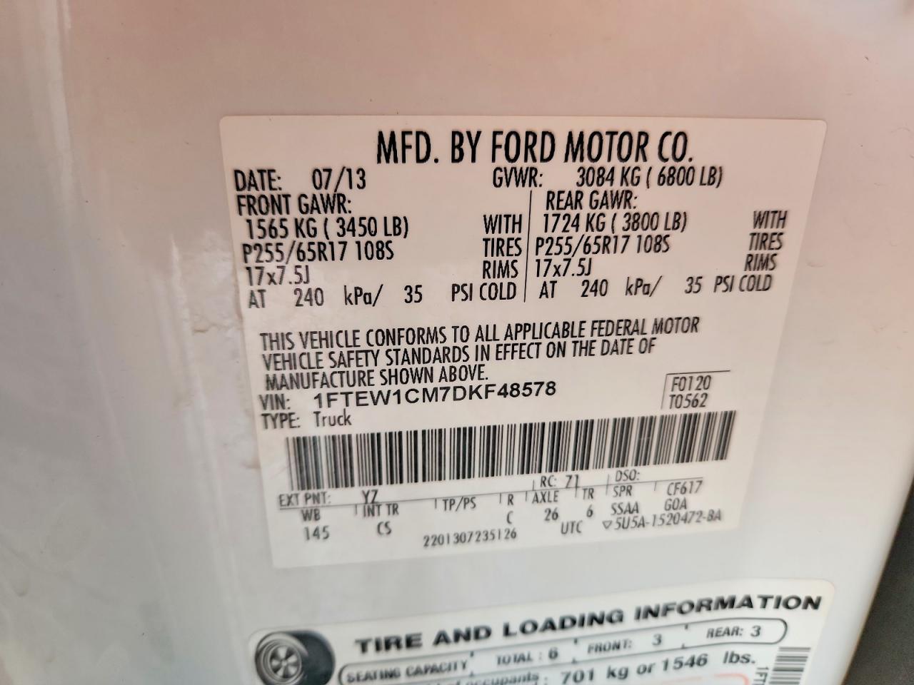 2013 FORD F-150