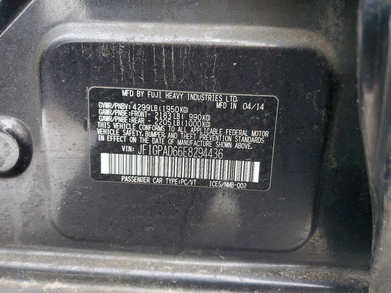 2014 SUBARU IMPREZA