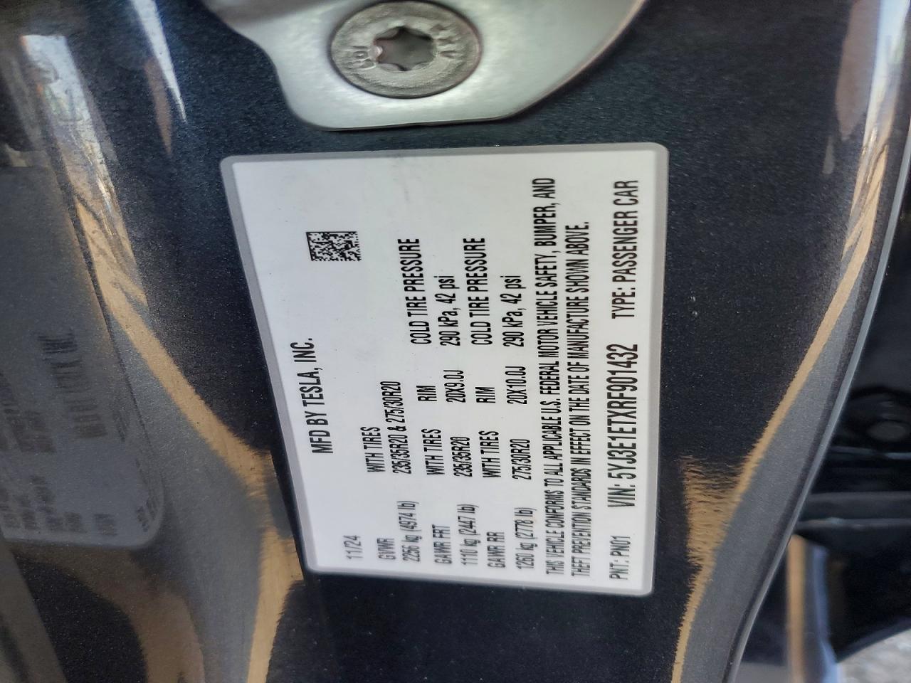 2024 TESLA MODEL 3