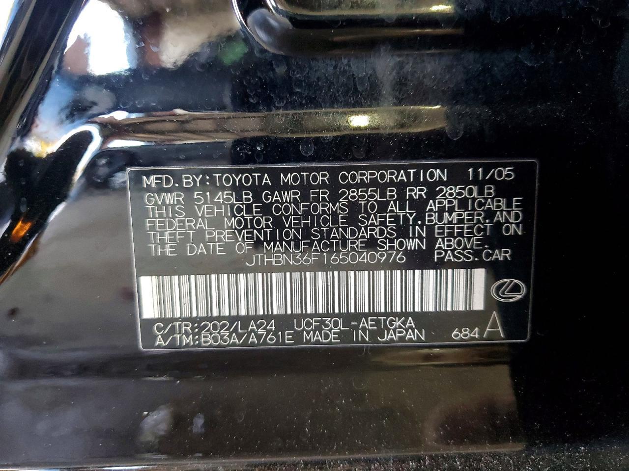 2006 LEXUS Ls 430