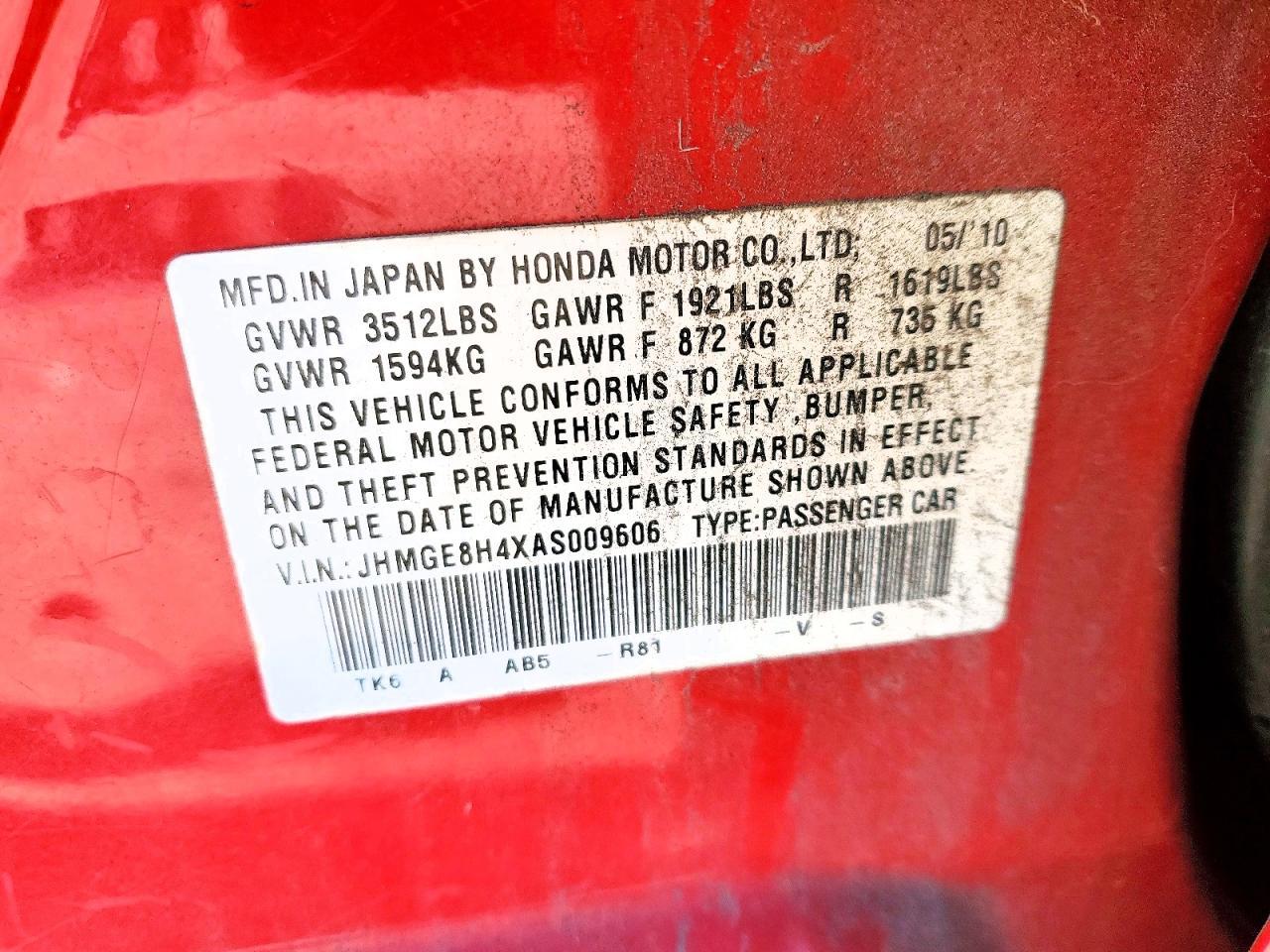 2010 HONDA FIT