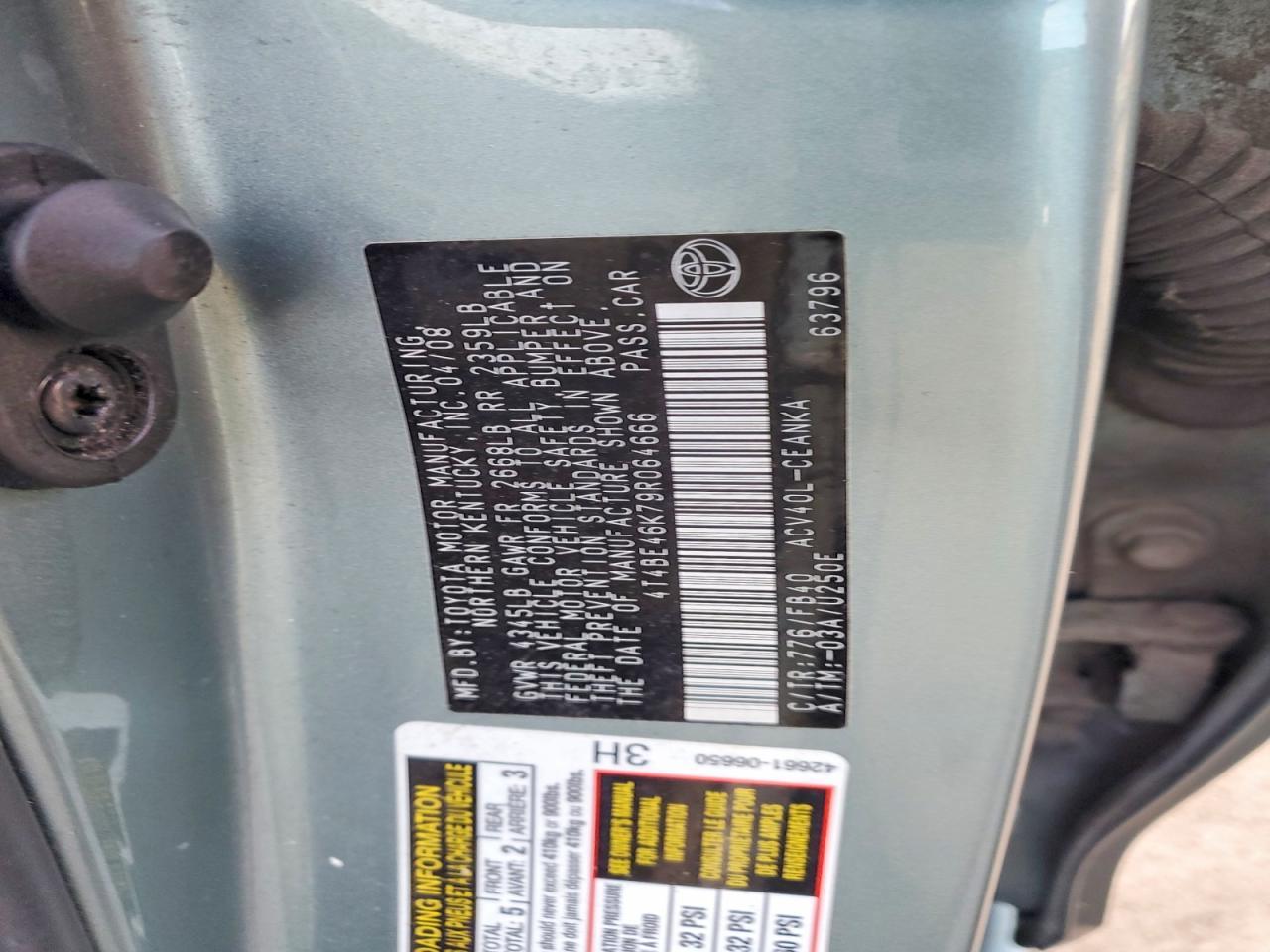 2009 TOYOTA CAMRY