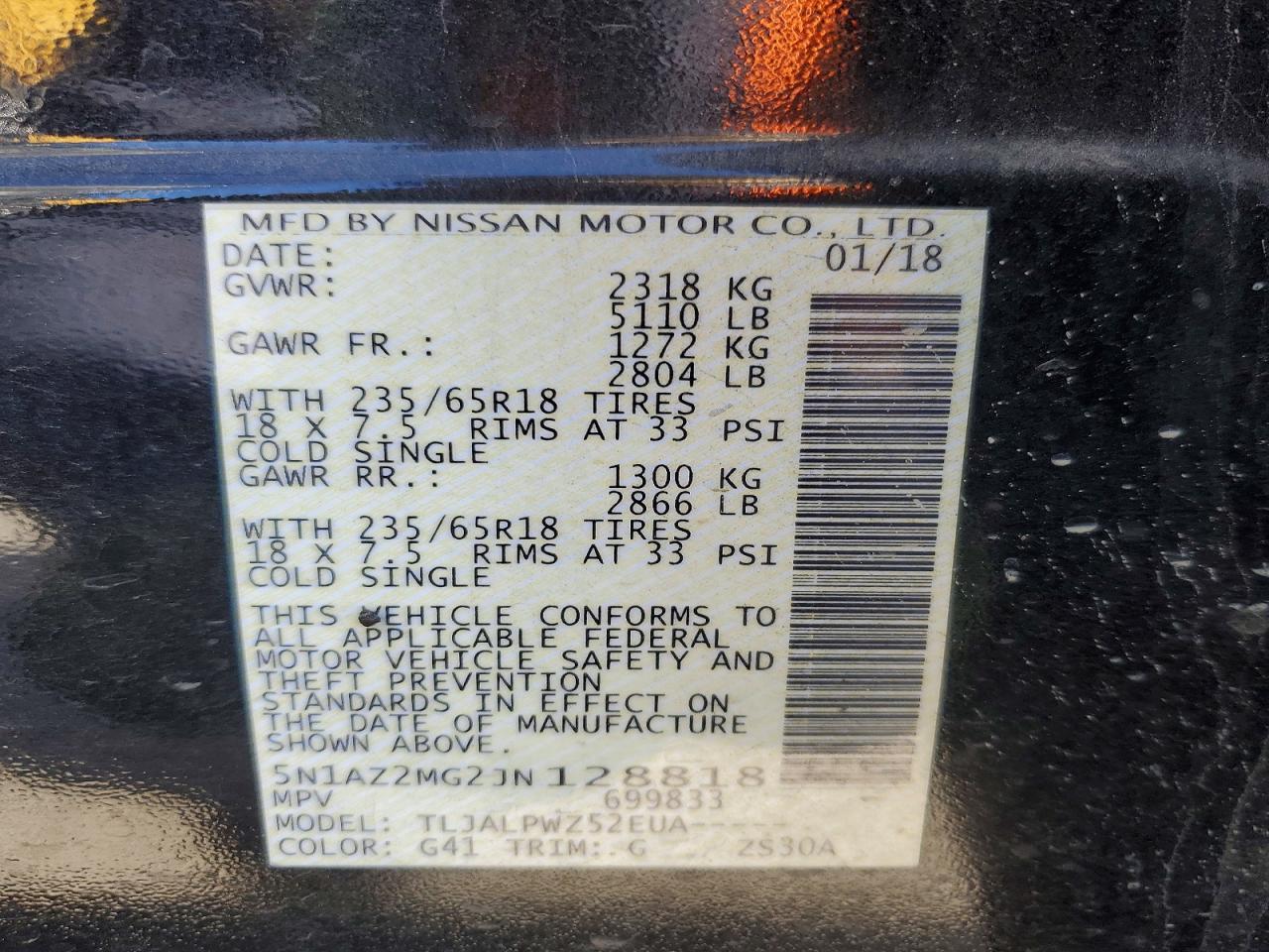2018 NISSAN MURANO