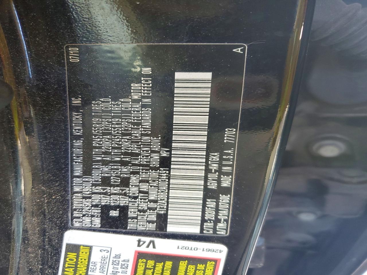2010 TOYOTA VENZA