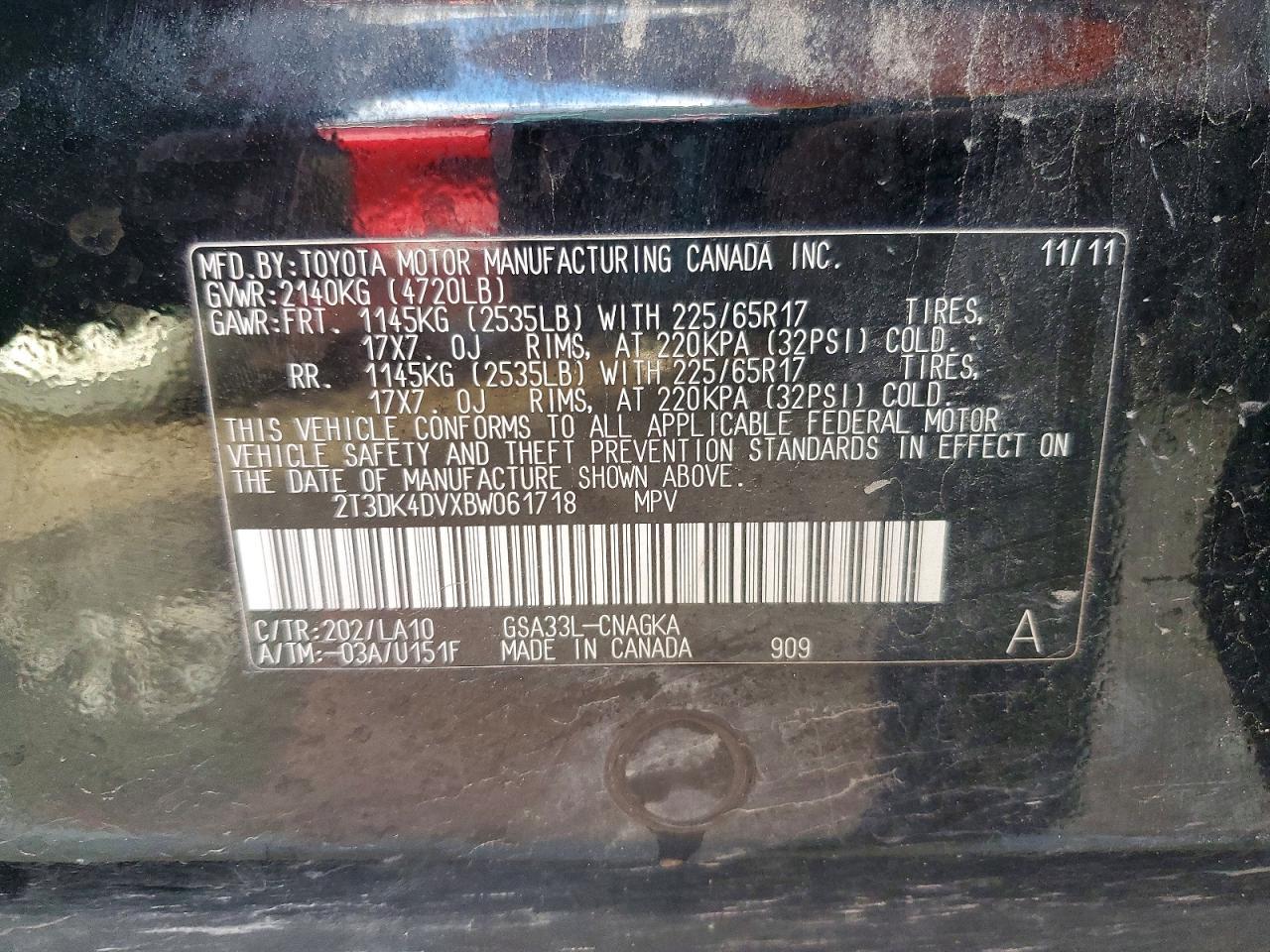 2011 TOYOTA RAV4