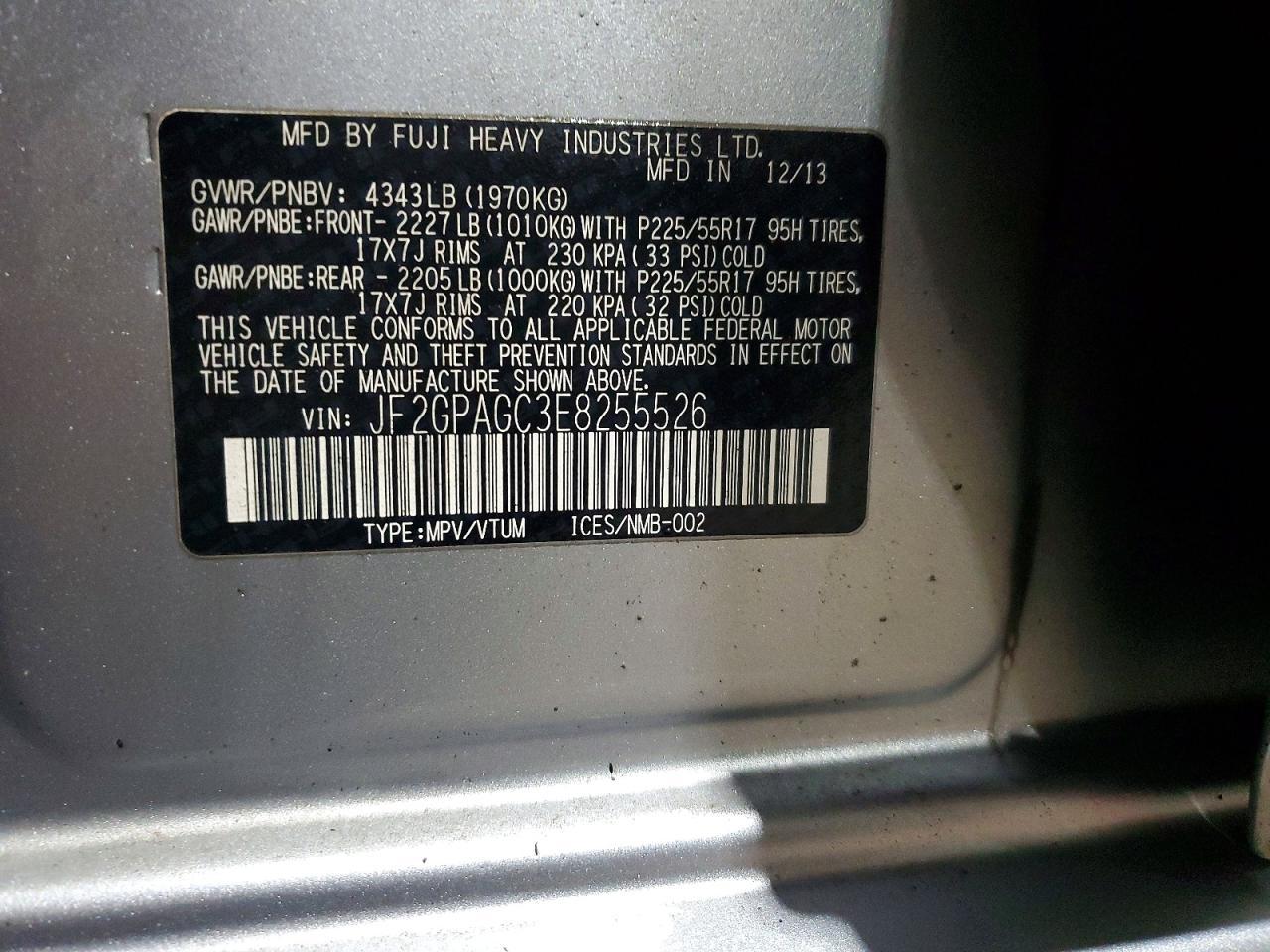 2014 SUBARU XV Crosstrek