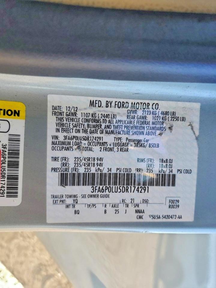 2013 FORD FUSION