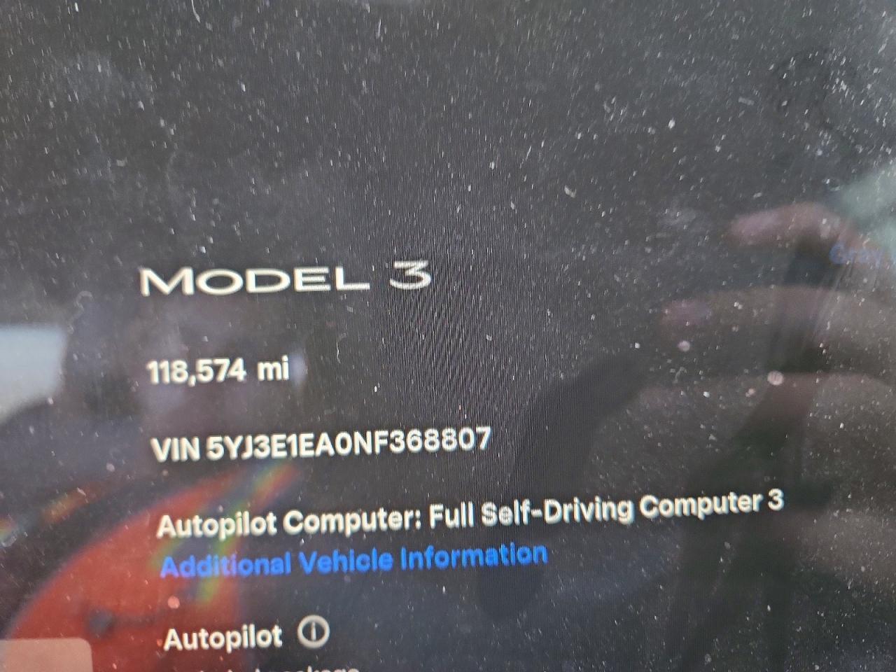 2022 TESLA MODEL 3