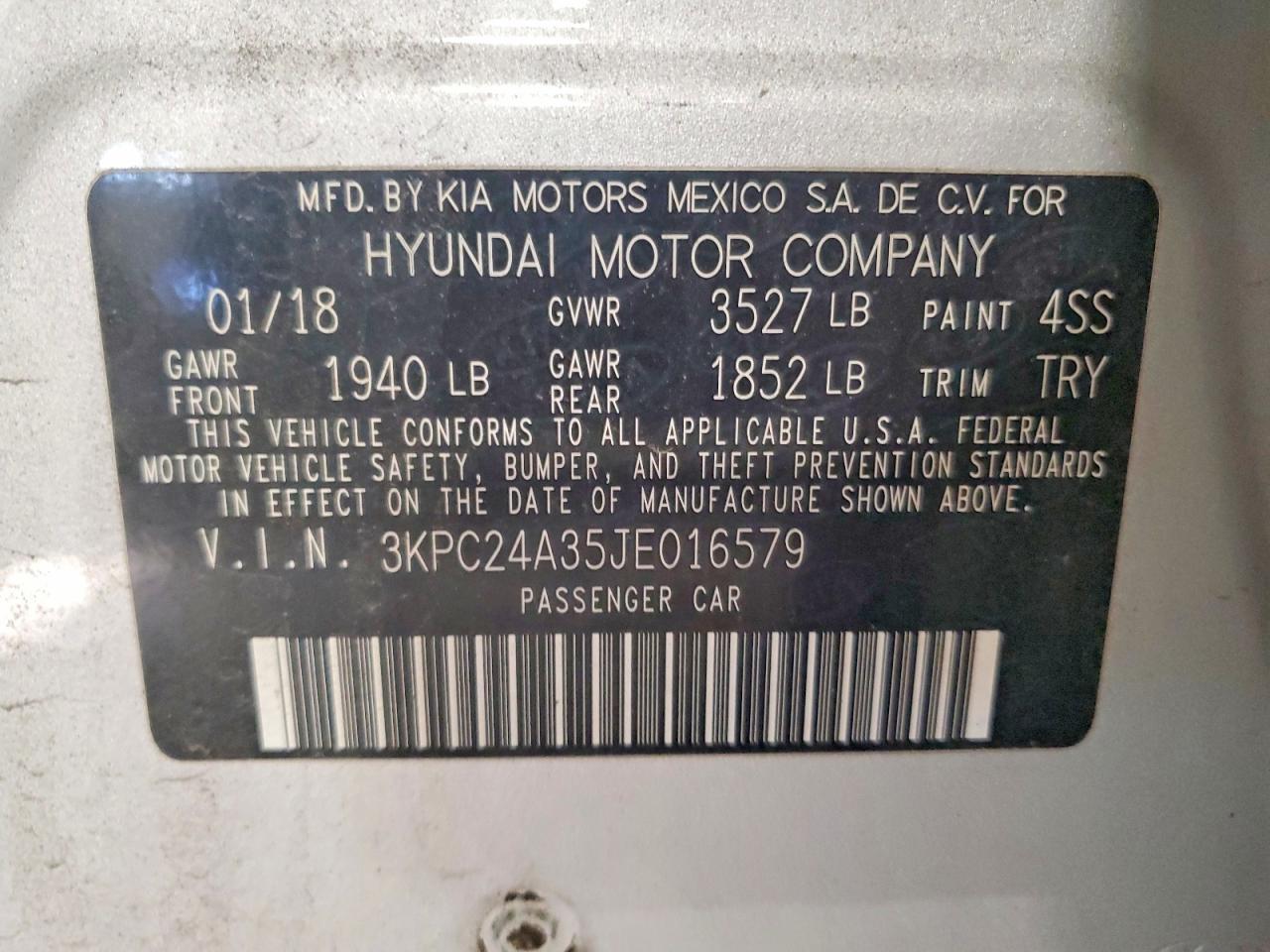 2018 HYUNDAI ACCENT