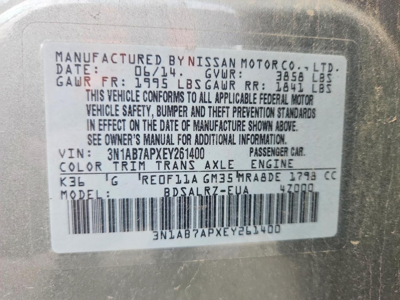 2014 NISSAN SENTRA