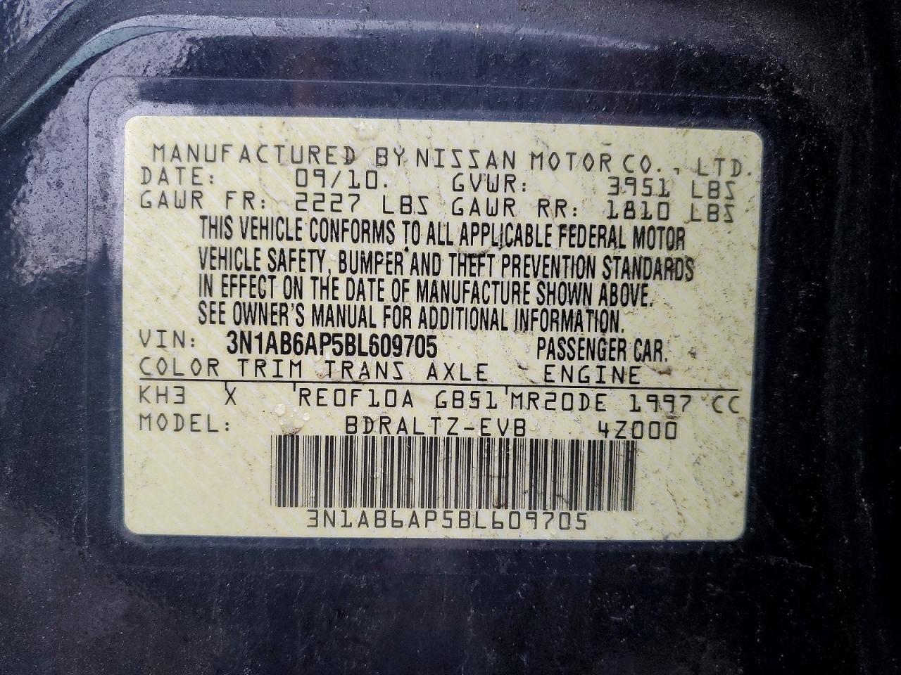 2011 NISSAN SENTRA
