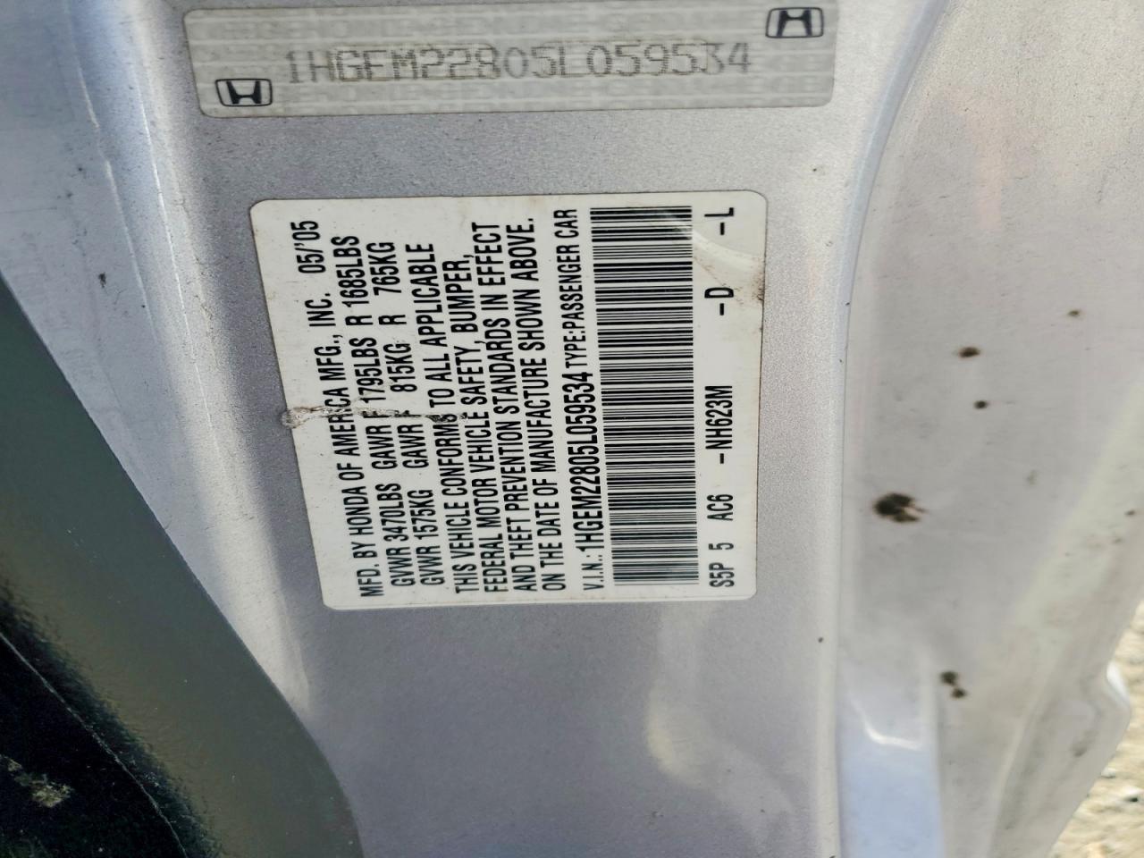 2005 HONDA CIVIC