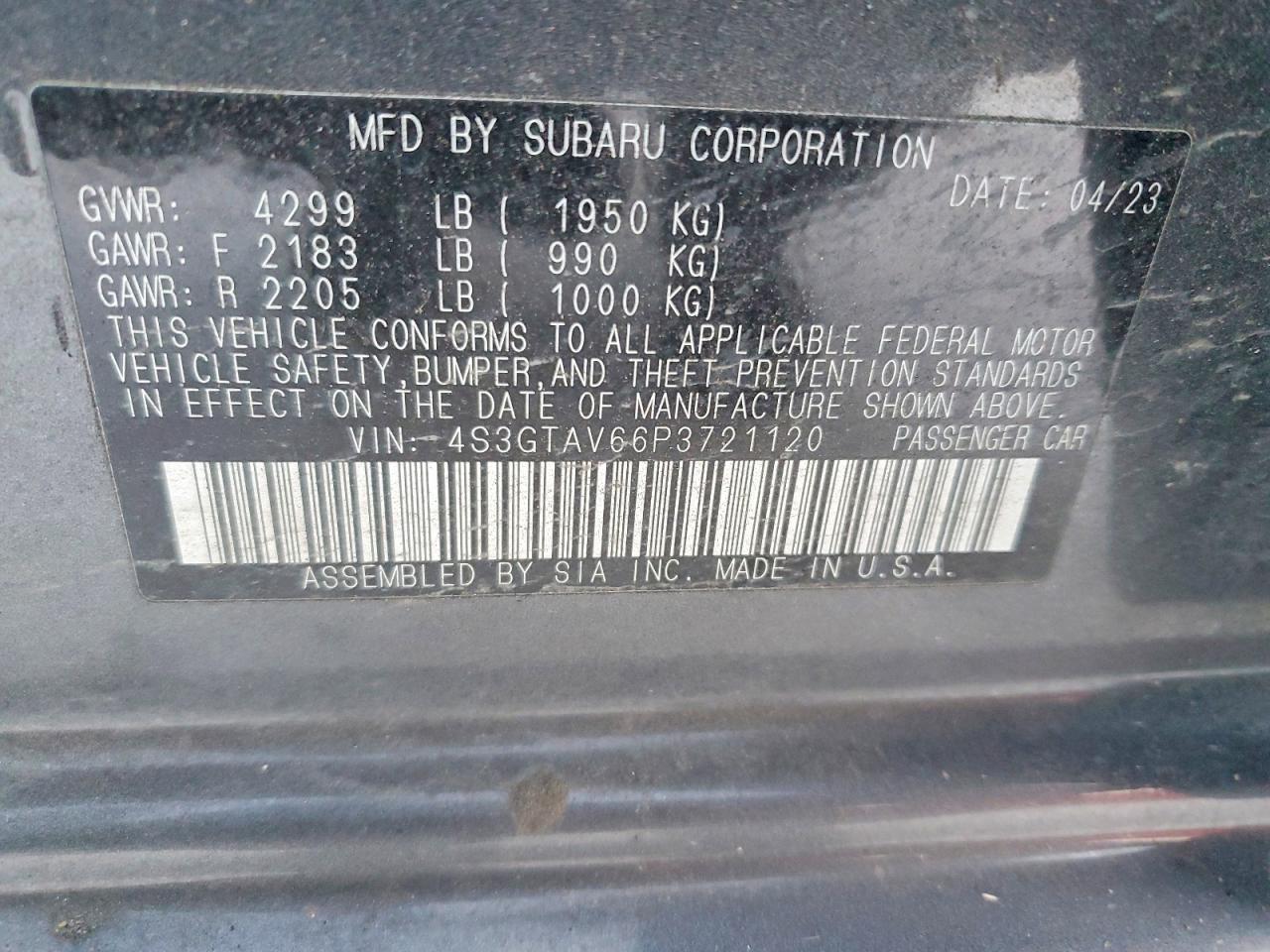 2023 SUBARU IMPREZA
