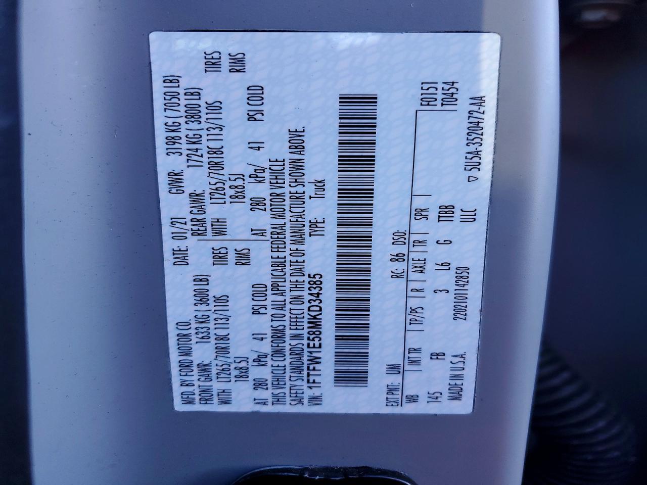 2021 FORD F-150